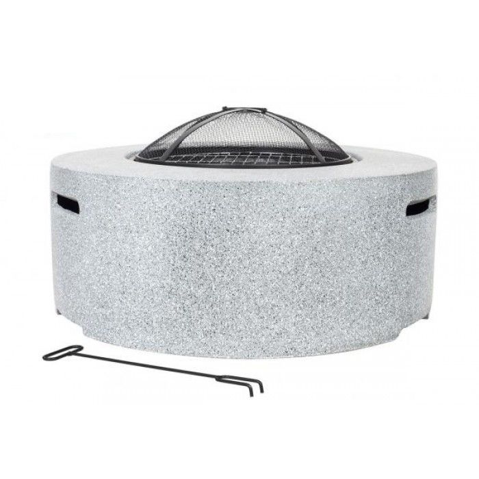 Cylinder Fire Pit in Light Grey main product photo