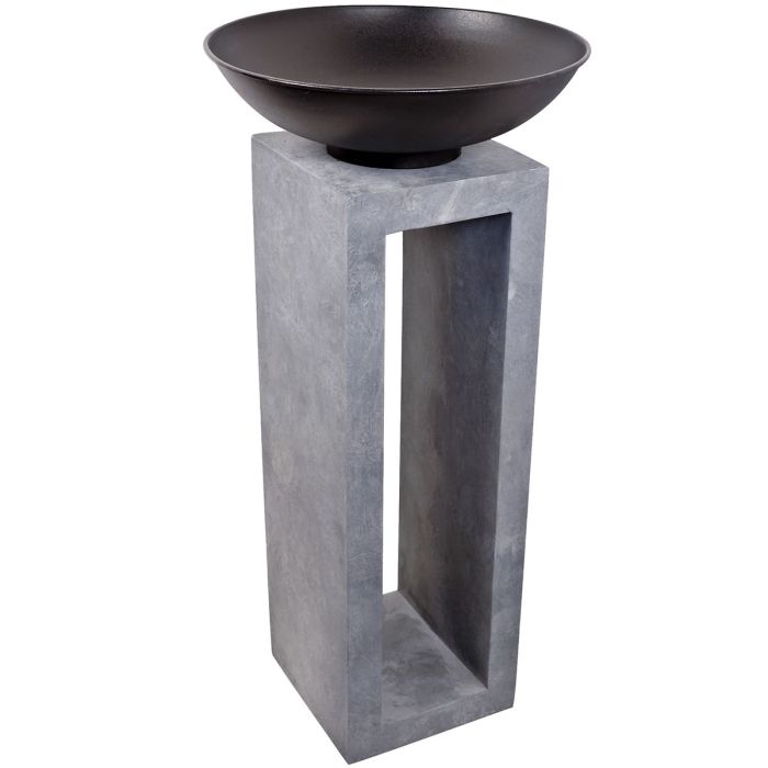 105cm Fire Pit & Square Console Fibreclay Cement main product photo
