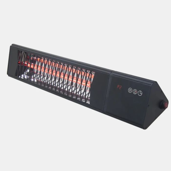 Kalos Industrial Style 2000W Electric Patio Heater - Wall Mounted with WiFi Remote main product photo