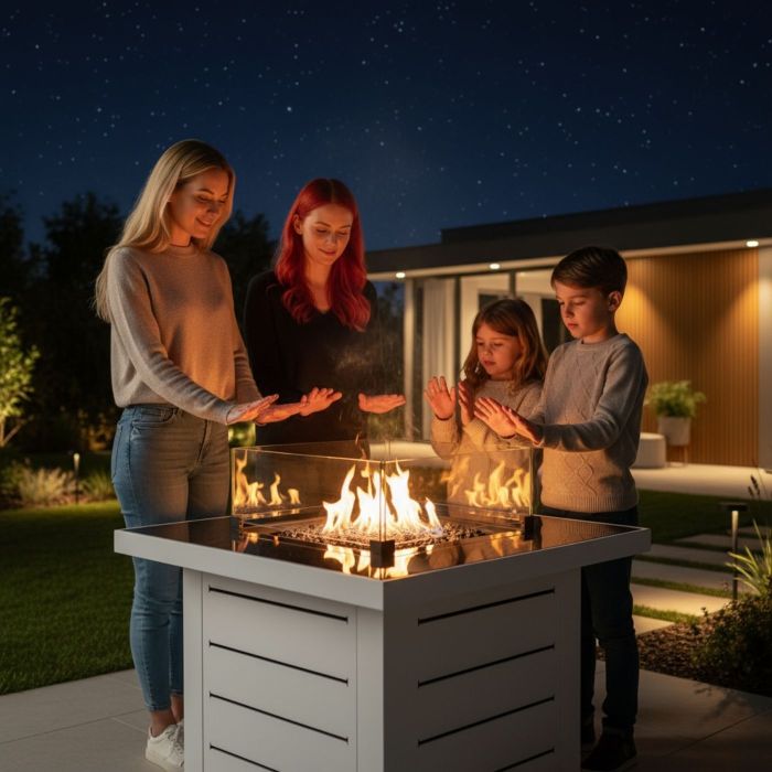 Etna Square Gas Fire Pit Table main product photo