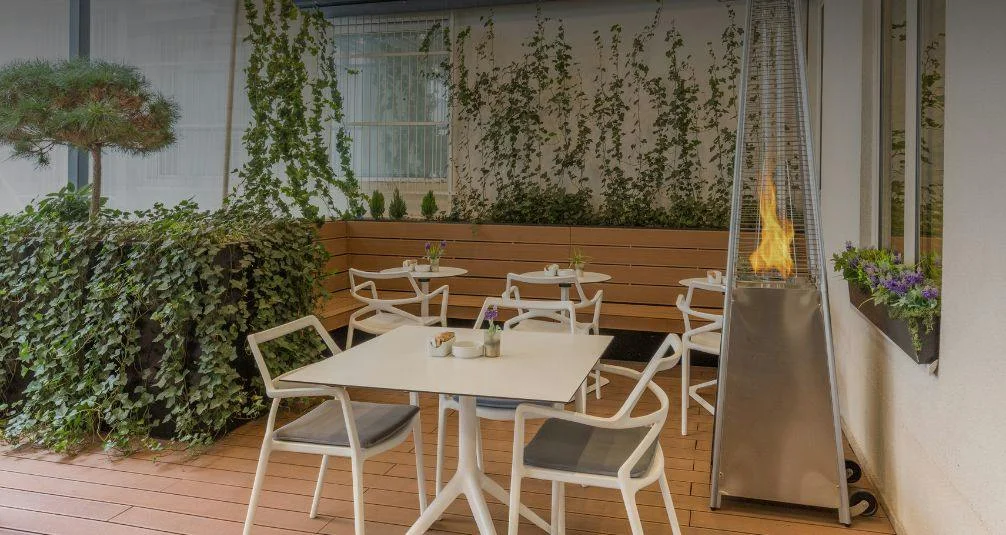 Outdoor Gas Heater in commercial space 
